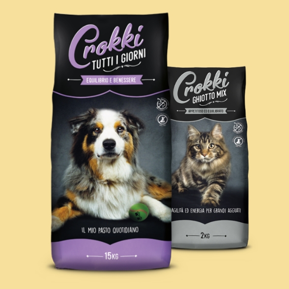 Crokki – linea di alimenti per cani e gatti studiata e formulata per una nutrizione avanzata.