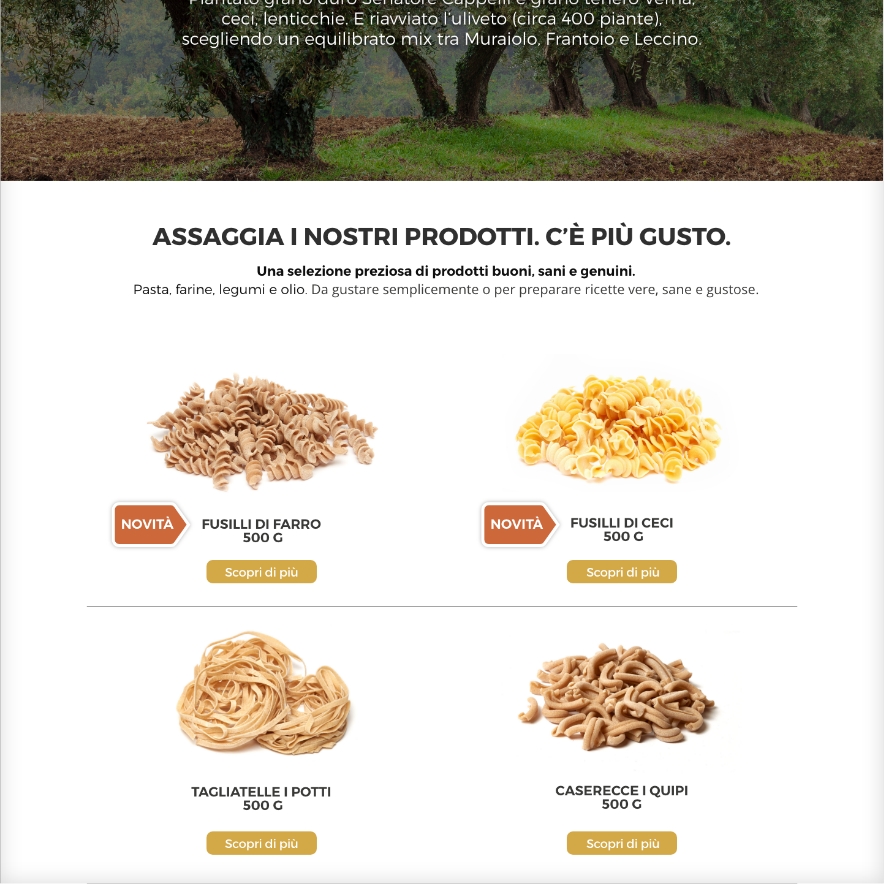 C’è Gusto – l’e-commerce per mangiare come una volta. Grani antichi, olio e  legumi dell’Umbria.